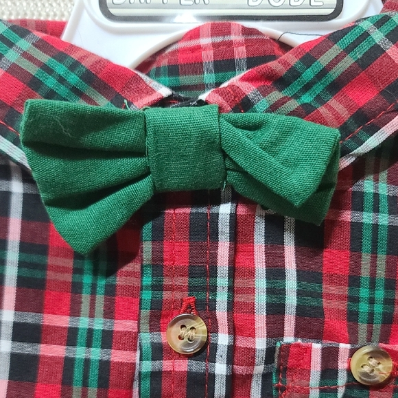 Staple Red and Green Button Down Shirt with Classic Plaid Design - Picture 3 of 8
